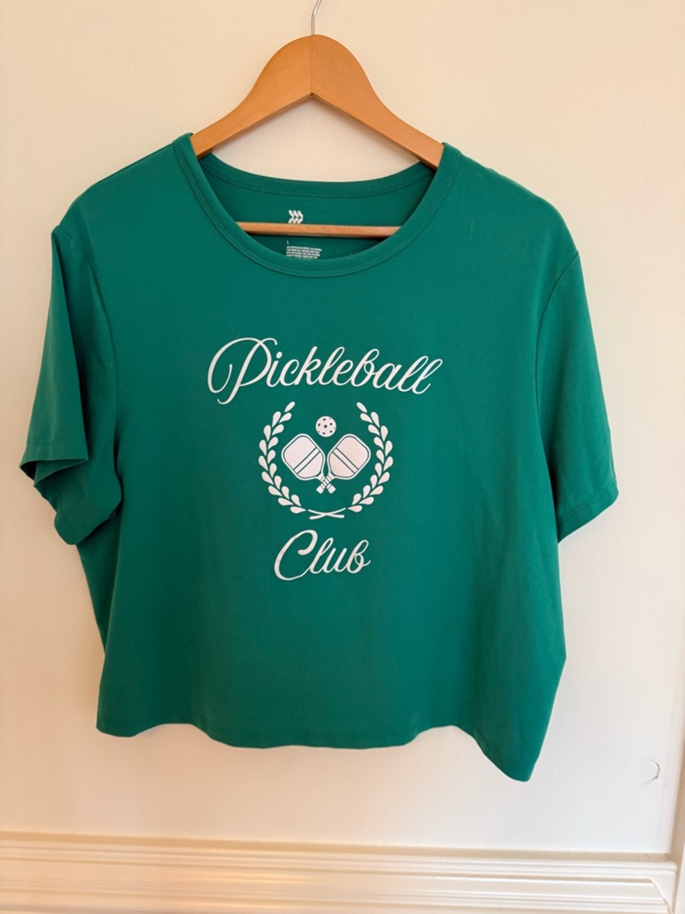 Target Green Pickleball Club Cropped Graphic Tee Large - Picture 2 of 4